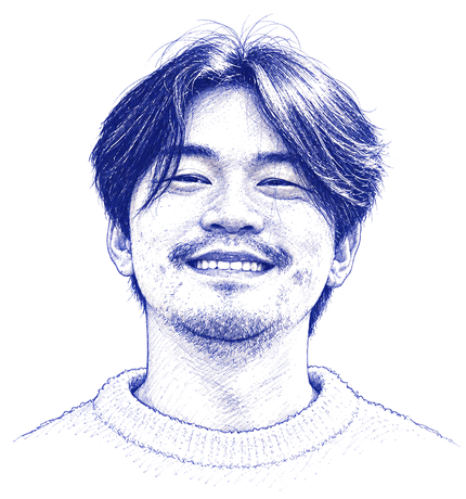 A drawing of Justin Chai